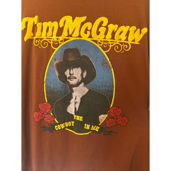 Daydreamer One Size Tim McGraw Country Cowboy Velvet Cotton Short Sleeve Top - Picture 3 of 8